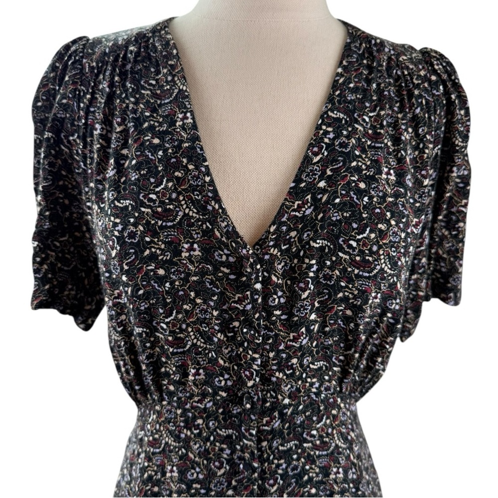 Levi's Black Floral Midi Dress - Picture 2 of 7